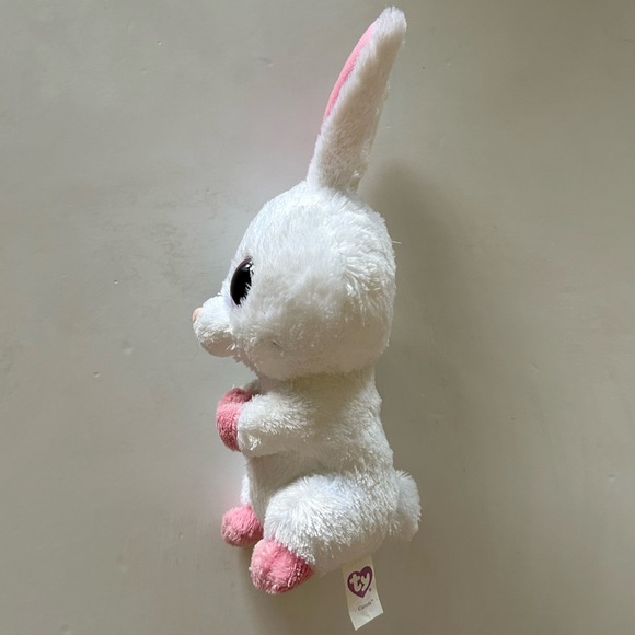 Ty Beanie Boos Collection RETIRED Carrots the White Bunny Rabbit Plush - Picture 3 of 8